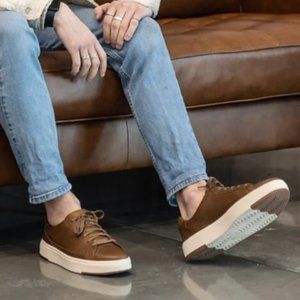 KIZIK Vegas Sneakers Chestnut Leather Size 8.5 Wide Women's